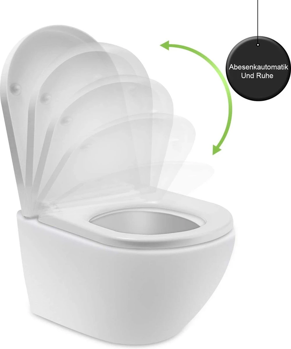 Merkloos WC Bril -Toiletbril - Quick - Release Functie - Soft Closed - Marmer 4 Merkloos WC Bril -Toiletbril - Quick - Release Functie - Soft Closed - Marmer - Afbeelding 4