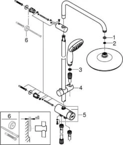 GROHE QuickFix Vitalio Joy 310 Regendouche - CoolTouch - Met Planchet - ø 31 Cm - Chroom -Badkamerproducten 1017x1200 3