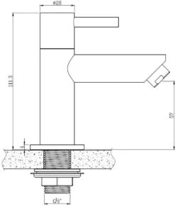 Aloni - KLEINE ! Koudwaterkraan 1/2 Mat Zwart -Badkamerproducten 1017x1200 4