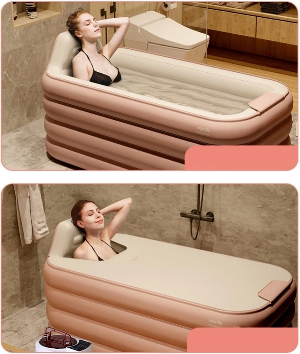 Merkloos Opblaasbaar Bad - Roze - Inclusief Air-Pomp - 1.6 Meter - Opblaasbaar Ligbad - Opblaasbare Badkuip - Zitbad 5 Merkloos Opblaasbaar Bad - Roze - Inclusief Air-Pomp - 1.6 Meter - Opblaasbaar Ligbad - Opblaasbare Badkuip - Zitbad - Afbeelding 5