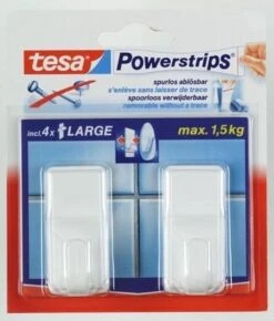 Tesa Powerstrips Haken Classic Large - Wit - 2 Stuks -Badkamerproducten 1022x1200