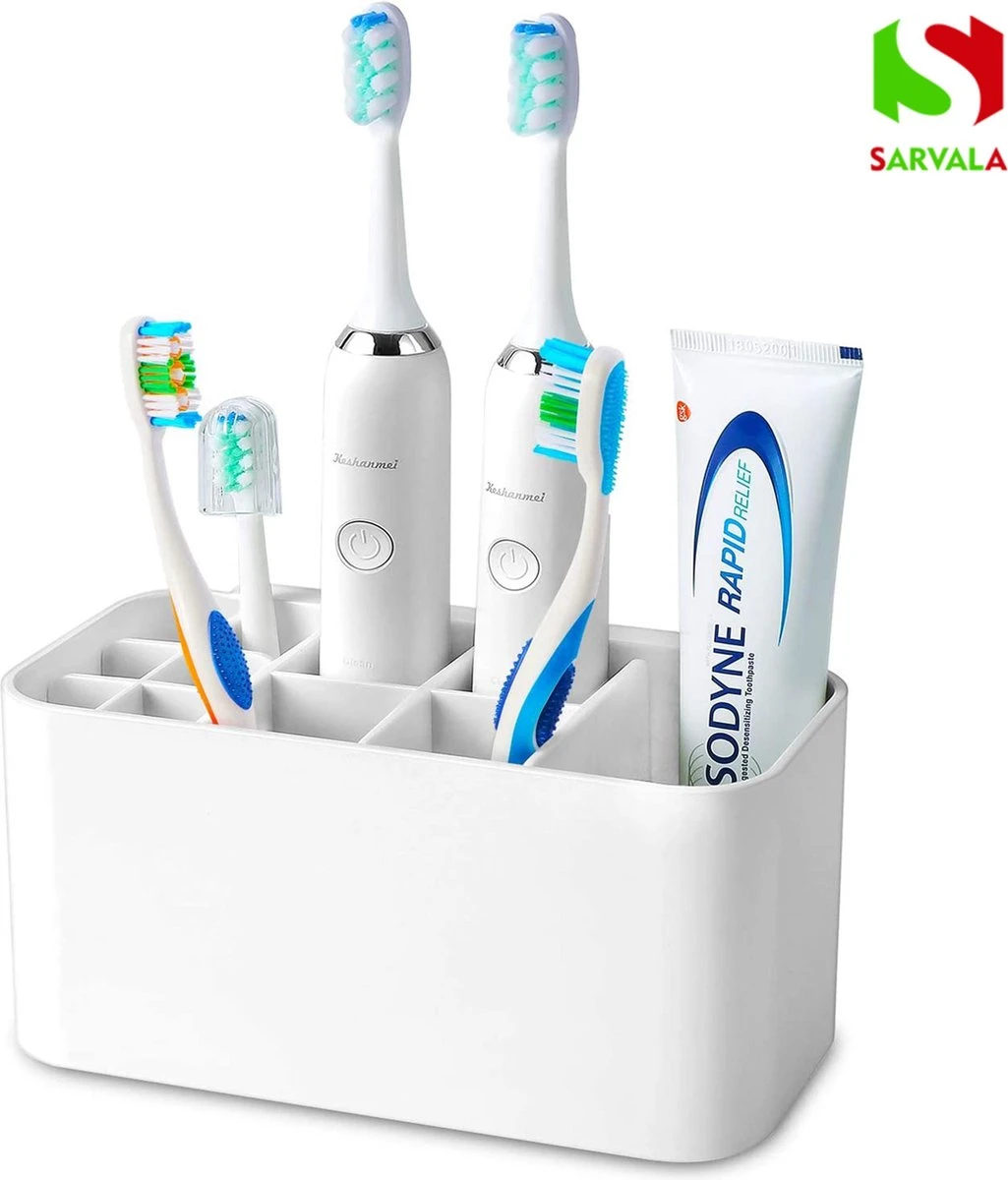 Tandenborstelhouder - Wastafelmeubel - Vrijstaand Of Wandgemonteerd - Wit 1 Tandenborstelhouder - Wastafelmeubel - Vrijstaand Of Wandgemonteerd - Wit