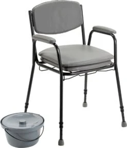 In Hoogte Verstelbare Toiletstoel / Postoel / WC Stoel Met Zachte Zitting. Tot 130 Kg Belastbaar. -Badkamerproducten 1026x1200 5