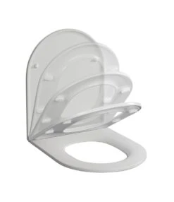 Allibert Wc-bril DUNEO - Duroplast - Inox Scharnieren - Soft Close - Afklikbaar - Wit -Badkamerproducten 1038x1200 3