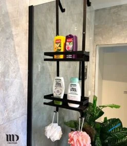 MD Creations ® – Doucherek Zonder Boren - Hangend Met Zuignappen Aan Douchewand – Douchebakje - Doucherek Haak - RVS - 74 X 25 X 10 Cm -Badkamerproducten 1040x1200 2