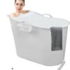 EKEO Zitbad - 210L - Mobiele Badkuip - Bath Bucket - Wit