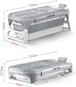 Livista® - Opvouwbaar Bad - Stoombad Grijs - Zitbad - Inklapbaar - Bath Bucket - 152 CM LANG - XL - Incl. Rugkussen, Stoommachine En Bad Accessoires 9 Livista® - Opvouwbaar Bad - Stoombad Grijs - Zitbad - Inklapbaar - Bath Bucket - 152 CM LANG - XL - Incl. Rugkussen, Stoommachine En Bad Accessoires -Badkamerproducten 1047x1200