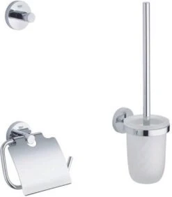 GROHE Essentials Accessoireset - Toiletrolhouder - Toiletborstelset - Haak -Badkamerproducten 1050x1200 1