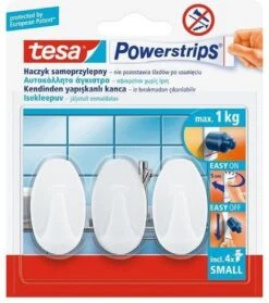 Tesa Powerstrips Small Ovaal - Wit 3 Stuks 15 Tesa Powerstrips Small Ovaal - Wit 3 Stuks -Badkamerproducten 1061x1200
