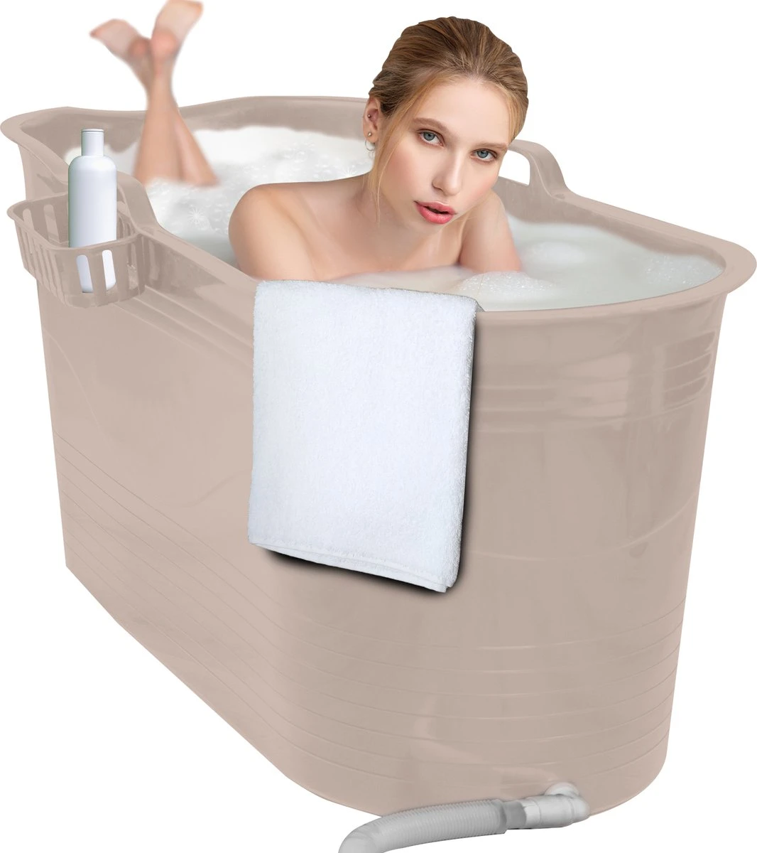 LIFEBATH - Zitbad Mira - Bath Bucket XL - 400L - Ligbad 122 Cm - Costa Rica Sand 1 LIFEBATH - Zitbad Mira - Bath Bucket XL - 400L - Ligbad 122 Cm - Costa Rica Sand