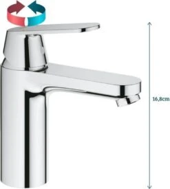 GROHE Eurosmart Cosmopolitan Wastafelkraan - Met EcoJoy - Zonder Waste - Chroom - 2339800E -Badkamerproducten 1076x1200 1