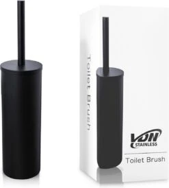 VDN Stainless Toiletborstel Met Houder - Toiletborstelhouder - Zwart - Wc Borstel Met Houder - RVS - Vrijstaand -Badkamerproducten 1080x1200