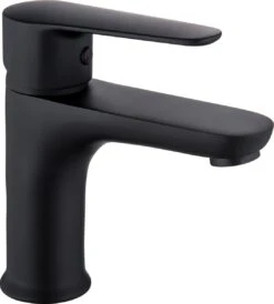 Inspire Badkamer Kraan Zwart Inclusief Aansluitingen - Wastafel Kraan - Zwart Chroom