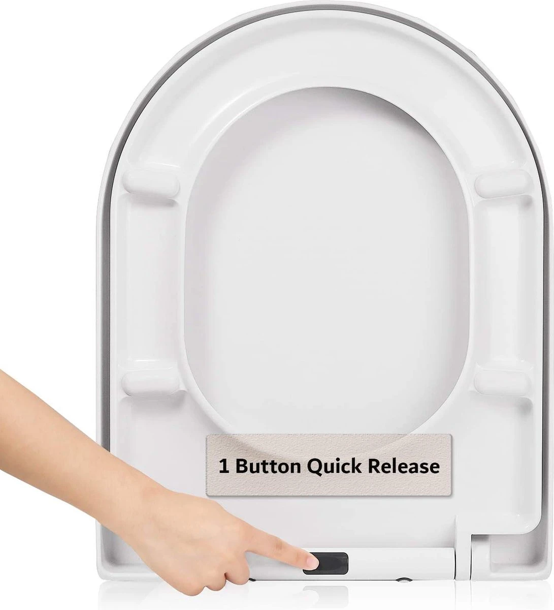 Merkloos WC Bril -Toiletbril - Quick - Release Functie - Soft Closed - Marmer 2 Merkloos WC Bril -Toiletbril - Quick - Release Functie - Soft Closed - Marmer - Afbeelding 2