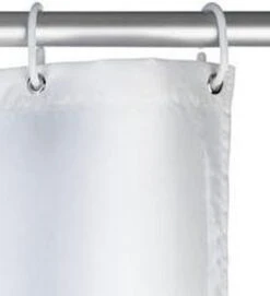WENKO Anti-schimmel Douchegordijn Uni Wit 180x200cm Polyester Inclusief Ophangringen -Badkamerproducten 1094x1200