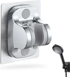 Douchekophouder Chroom Zelfklevend – Verstelbaar – Handdouchehouder – Douchekop Houder Zonder Boren