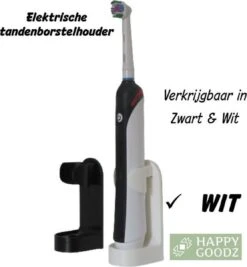 Crème Happy Goodz Shop 1 Stuk Kwalitatieve Elektrische Tandenborstelhouders WIT/Crème 1 Stuk Met Happy Goodz Installatiehandleiding - Geschikt Voor Oa Oral-B - Badkamer Accessoire - Zonder Boren- Met Alcoholdoekje -Badkamerproducten 1112x1200