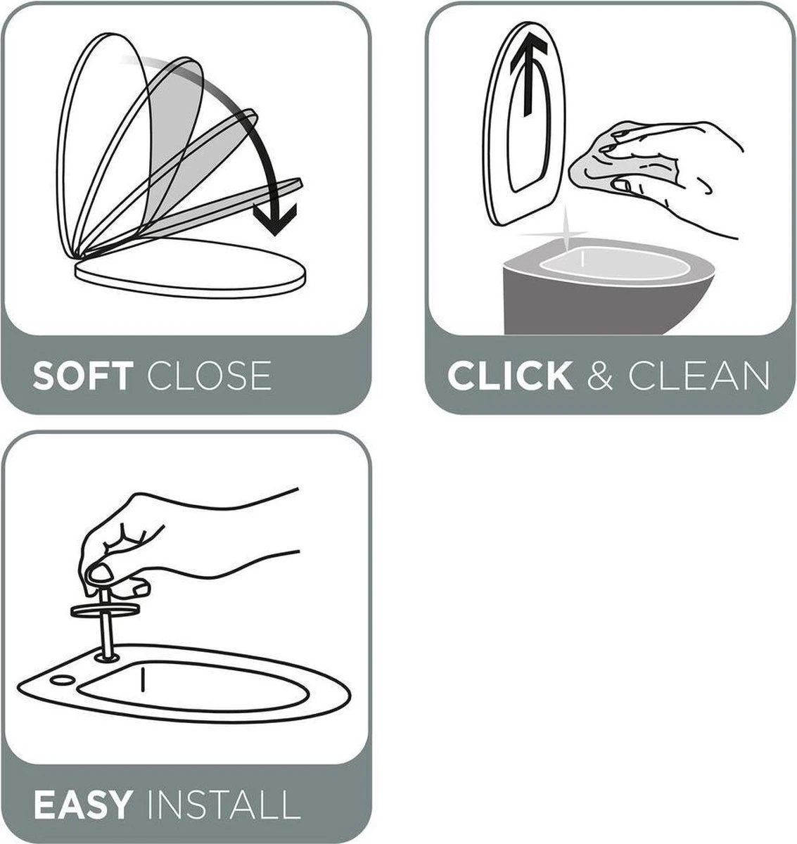 Tiger Ventura - Toiletbril - WC Bril - Duroplast - Zwart 5 Tiger Ventura - Toiletbril - WC Bril - Duroplast - Zwart - Afbeelding 5