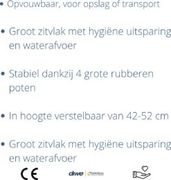 Drive Douchestoel Dsf 130 Opvouwbaar - Hygiene Uitsparing -Badkamerproducten 1141x1200 4