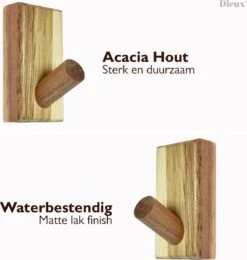 Dieux® - Luxe Handdoekhaakjes Zelfklevend - Handdoekhouder - Wandhaak - Acaciahout Haken - Zelfklevende Haakjes - Handdoeken - Handdoekrek - Badkamer - Keuken - Pasen 11 Dieux® - Luxe Handdoekhaakjes Zelfklevend - Handdoekhouder - Wandhaak - Acaciahout Haken - Zelfklevende Haakjes - Handdoeken - Handdoekrek - Badkamer - Keuken - Pasen -Badkamerproducten 1142x1200 1