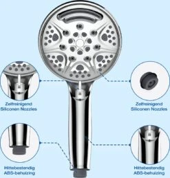 Salvano Douchekop - Waterbesparend - Regendouche - 9 Standen 16 Salvano Douchekop - Waterbesparend - Regendouche - 9 Standen -Badkamerproducten 1143x1200
