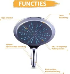 Grote Douchekop - 18cm - Levay ® -Badkamerproducten 1145x1200