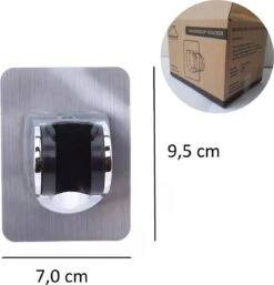 Merkloos Douchekophouder – Douchekop Houder – Handdouchehouder – Douchehouder - Zonder Boren – Verstelbaar - Zelfklevend - Met Haakje -Badkamerproducten 1152x1200 5