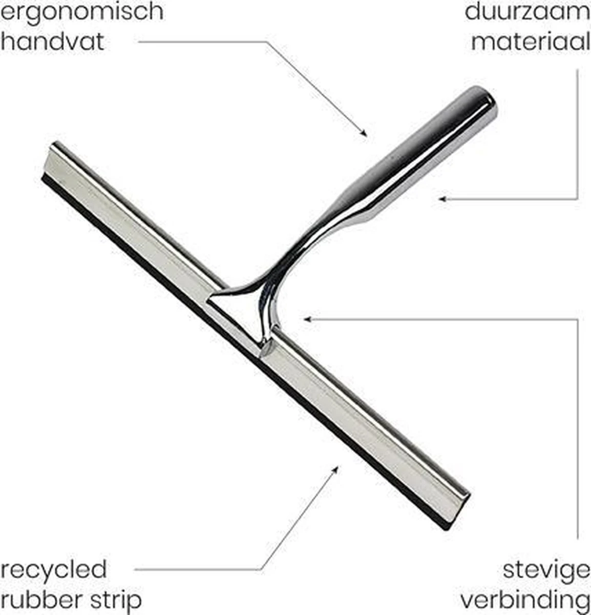 Aquafy Raamwisser RVS - Incl. Douchespons - Douchetrekker Voor Badkamer - Raamwisser Douche - Douchewisser RVS - Luxe Trekker Met Ophanghaak 10 Aquafy Raamwisser RVS - Incl. Douchespons - Douchetrekker Voor Badkamer - Raamwisser Douche - Douchewisser RVS - Luxe Trekker Met Ophanghaak - Afbeelding 10