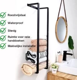 Liviner Stainless Handdoekrek - Handdoekrek Badkamer - Zwart - Handdoekenrek - Handdoekhouder - RVS -Badkamerproducten 1161x1200 1