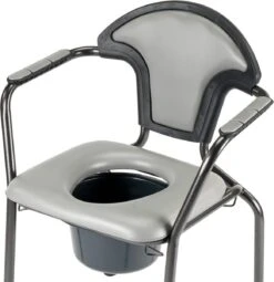 Toiletstoel Grijs Met Comfortabele Zitting En Emmer Met Deksel - Postoel - WC Stoel -Badkamerproducten 1163x1200 5