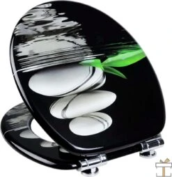 Happyment Antibacteriële Toiletbril - Met Softclose - Universeel - Toiletbrillen Met Kiezel Print - WC Bril - Toiletzitting 11 Happyment Antibacteriële Toiletbril - Met Softclose - Universeel - Toiletbrillen Met Kiezel Print - WC Bril - Toiletzitting -Badkamerproducten 1165x1200 3