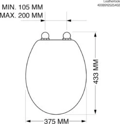 Tiger Leatherlook - Toiletbril - WC Bril - MDF - Zwart -Badkamerproducten 1166x1200 3
