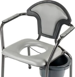 Toiletstoel Grijs Met Comfortabele Zitting En Emmer Met Deksel - Postoel - WC Stoel -Badkamerproducten 1166x1200 4