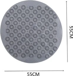 Merkloos TDR-Antislip Mat - 55x55CM - Rond - Grijs - Badmat Badkamer - Douchemat - Badkamermat - Antislipmat Voor Douche -Badkamerproducten 1167x1200 9