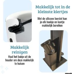 Mmoods Toiletbutler Zwart - WC Borstel Met Toiletrolhouder Vrijstaand - Toiletborstel Siliconen Industrieel Design Mmoods - Reserverolhouder Zonder Boren Staand Met Plankje RVS 11 Mmoods Toiletbutler Zwart - WC Borstel Met Toiletrolhouder Vrijstaand - Toiletborstel Siliconen Industrieel Design Mmoods - Reserverolhouder Zonder Boren Staand Met Plankje RVS -Badkamerproducten 1177x1200 3