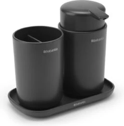 Brabantia ReNew Badkameraccessoires Set - 3-delig - Dark Grey -Badkamerproducten 1185x1200 3