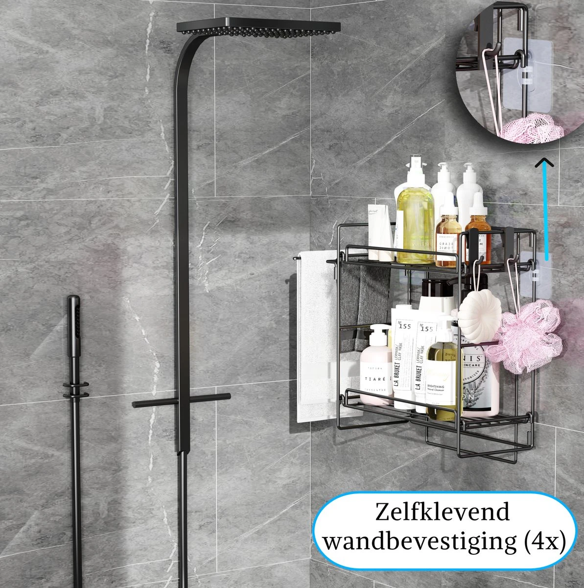 AlShiha®WC Rek - Toiletrolhouder - Badkamer Rek - Zelfklevend (zonder Boren) - Wc Rolhouder - Doucherek Hangend- Badkamerrek - Doucherek - Doucherek Zonder Boren - Toiletrolhouder - Toiletrolhouder Met Plankje 7 AlShiha®WC Rek - Toiletrolhouder - Badkamer Rek - Zelfklevend (zonder Boren) - Wc Rolhouder - Doucherek Hangend- Badkamerrek - Doucherek - Doucherek Zonder Boren - Toiletrolhouder - Toiletrolhouder Met Plankje - Afbeelding 7