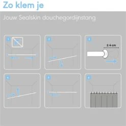 Sealskin Douchegordijnstang - 155-255 Cm - Wit -Badkamerproducten 1194x1200 3