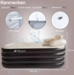 HBKS Lifestyle Bad – Opblaasbaar Ligbad – Bath Bucket – Zitbad Voor Volwassenen - Ijsbad Wim Hof Methode - Badkuip – Ice Bath – Zwart -Badkamerproducten 1196x1200 11