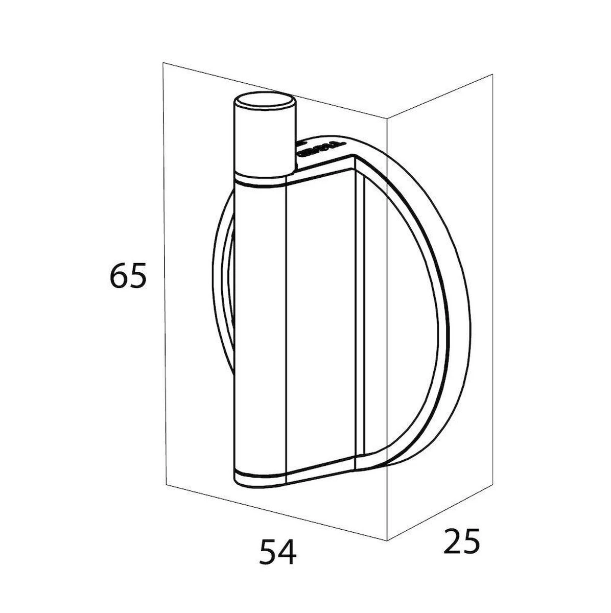 Tiger Tune - Handdoekhaak - Zwart Metaal Geborsteld / Zwart 2 Tiger Tune - Handdoekhaak - Zwart Metaal Geborsteld / Zwart - Afbeelding 2