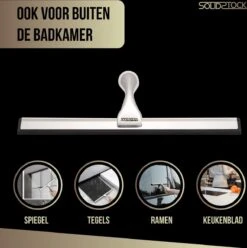 Douchewisser Rvs - Luxe Trekker Douche - Raamwisser Met Ophanghaak - Douchetrekker - Niet Boren - Chroom 12 Douchewisser Rvs - Luxe Trekker Douche - Raamwisser Met Ophanghaak - Douchetrekker - Niet Boren - Chroom -Badkamerproducten 1197x1200