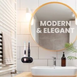 Lenga Tandenborstelhouder - Elektrische Tandenborstel Houder - Dubbele Tandenborstel Houder - Tandenborstel Houder Zwart -Badkamerproducten 1197x1200 3