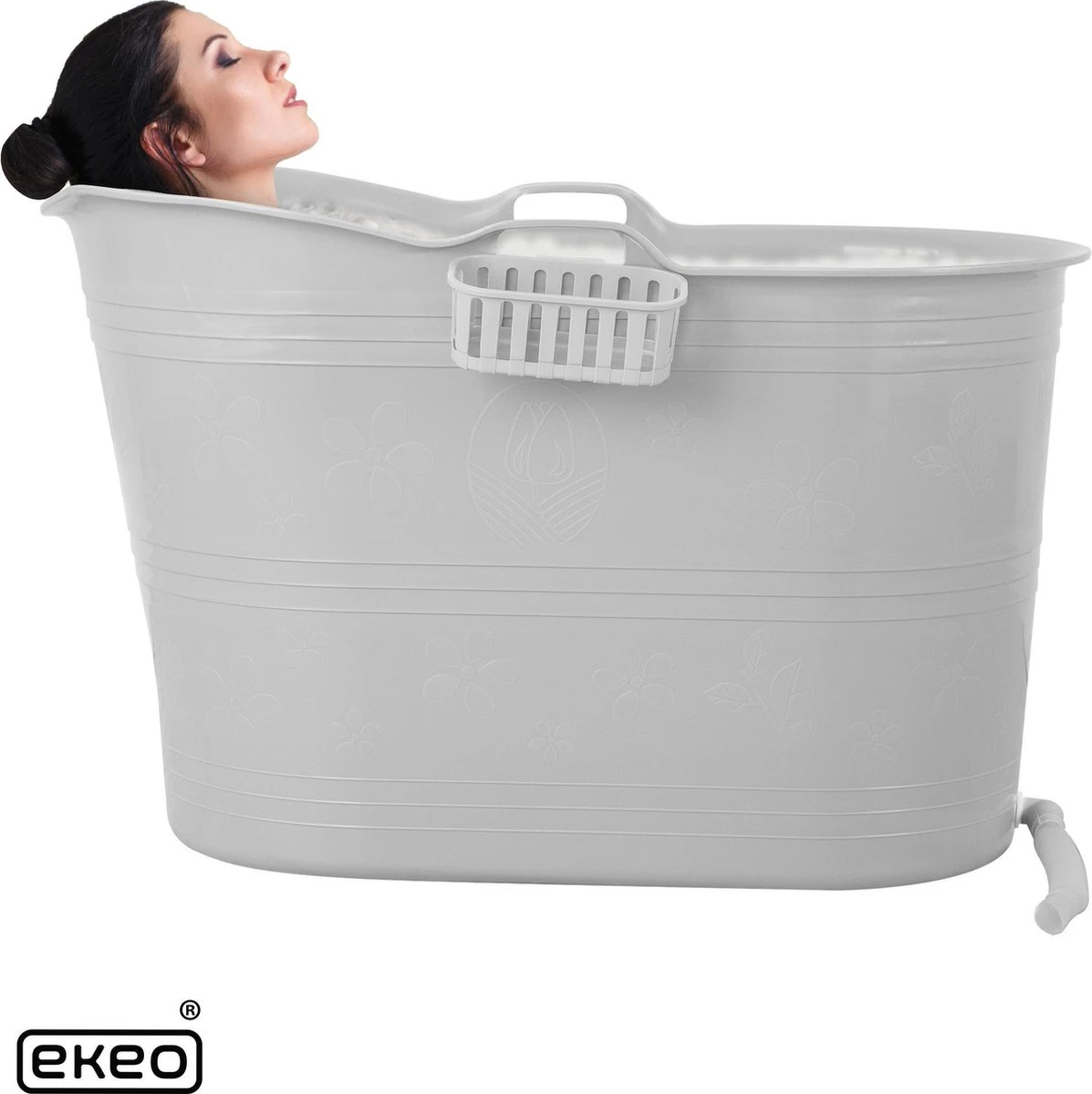 EKEO Zitbad - 210L - Mobiele Badkuip - Bath Bucket - Wit 5 EKEO Zitbad - 210L - Mobiele Badkuip - Bath Bucket - Wit - Afbeelding 5