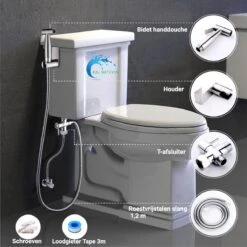 El Suvon® Bidet Handdouche - Shattaf - Bidet Sproeier - Bidetkraan -Badkamerproducten 1198x1200 10