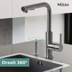 Mizzo Zeepdispenser 300ML - Zeeppompje - Inbouw Keukenblad - Chroom -Badkamerproducten 1199x1200 4