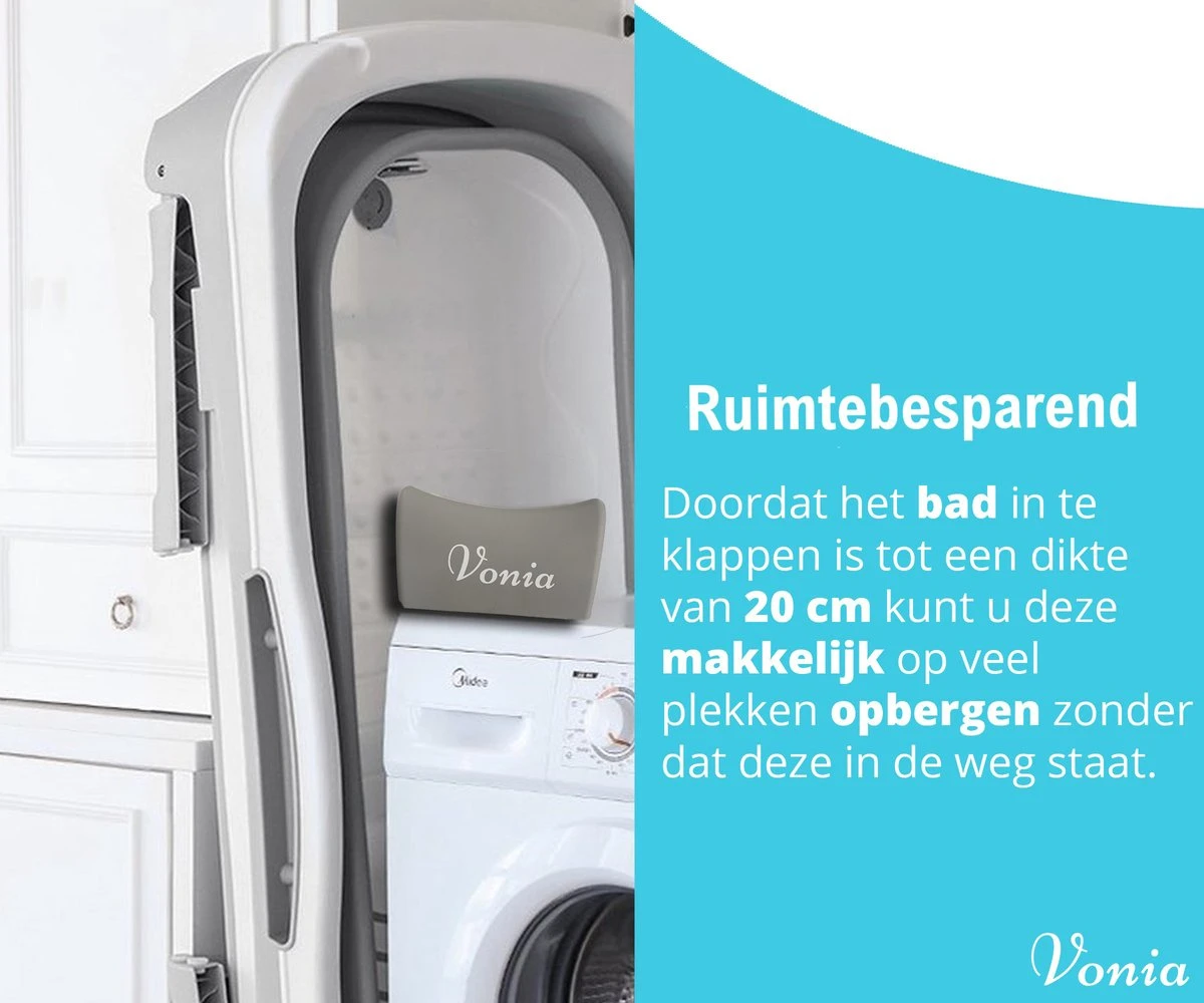 Vonia Opvouwbaar Bad - Zitbad - Bath Bucket - 140 Cm Lang - Inklapbaar Bad - Incl. Badkussen - Roze 9 Vonia Opvouwbaar Bad - Zitbad - Bath Bucket - 140 Cm Lang - Inklapbaar Bad - Incl. Badkussen - Roze - Afbeelding 9