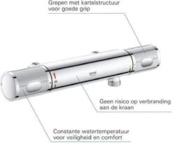 GROHE Grohtherm 1000 Performance Thermostatische Douchekraan - 12cm - Zonder Koppelingen - Chroom - 34778000 -Badkamerproducten 1200x1002 4