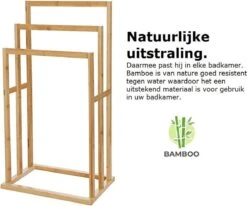 Merkloos Decopatent® Handdoekrek - Vrijstaand Handdoekenrek Voor In Badkamer - Handdoekrek - Bamboe Hout - Handdoek - Droogrek Met 3 Armen 11 Merkloos Decopatent® Handdoekrek - Vrijstaand Handdoekenrek Voor In Badkamer - Handdoekrek - Bamboe Hout - Handdoek - Droogrek Met 3 Armen -Badkamerproducten 1200x1003 2