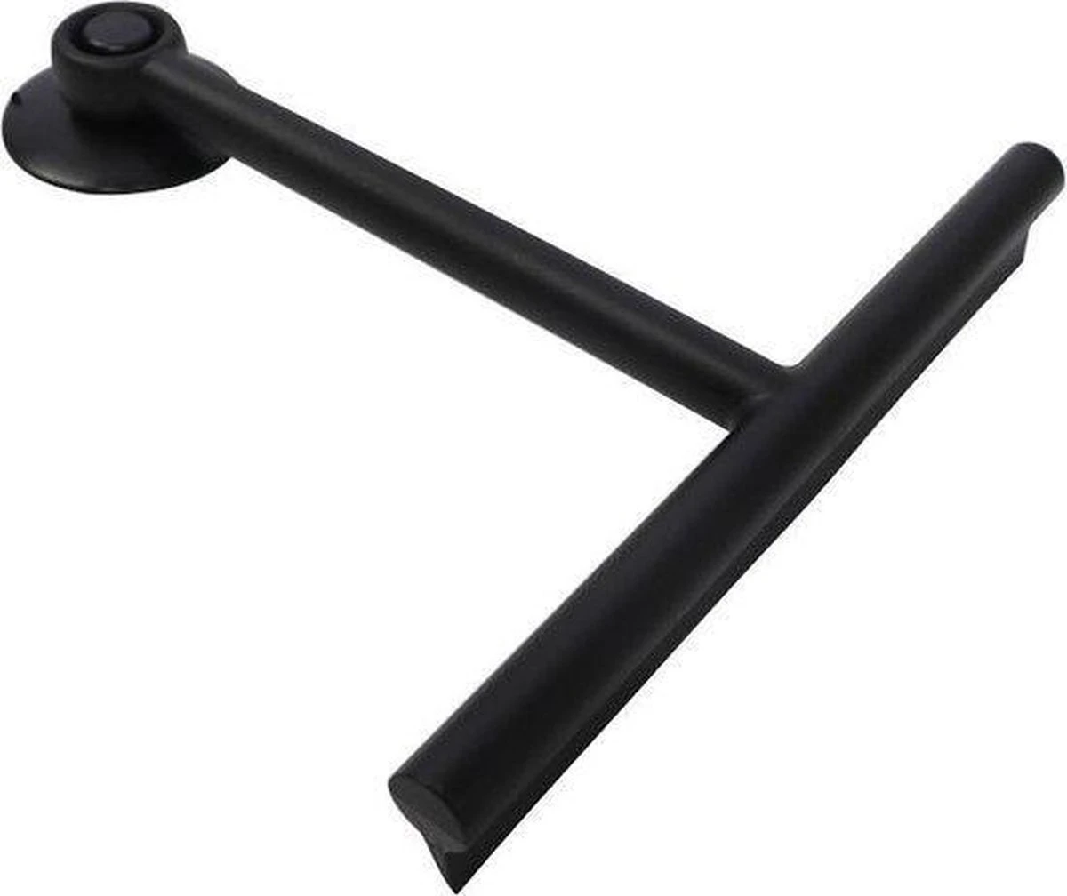 Douchewisser - Douche Trekker - Hand Trekker - Badkamer Accessoires - Trekker Douche - Met Zuignap - Zwart 2 Douchewisser - Douche Trekker - Hand Trekker - Badkamer Accessoires - Trekker Douche - Met Zuignap - Zwart - Afbeelding 2