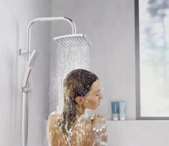 SCHÜTTE Mallorca Douchesysteem - Regendouche - 95 Cm Stang - Wandhouder In Hoogte Verstelbaar - Chroom -Badkamerproducten 1200x1038